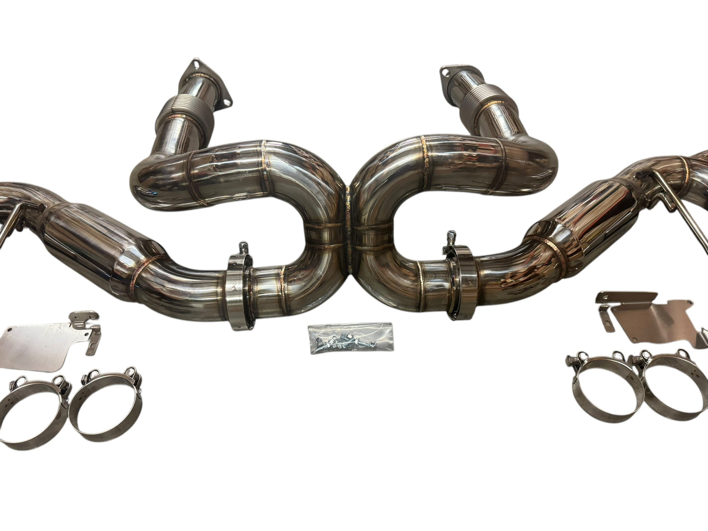 JackSpania Racing exhaust pipe for Chevrolet Corvette C8 2020+ 6.2L V8, 3-inch muffler pipe and catback system.