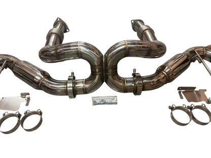 JackSpania Racing exhaust pipe for Chevrolet Corvette C8 2020+ 6.2L V8, 3-inch muffler pipe and catback system.