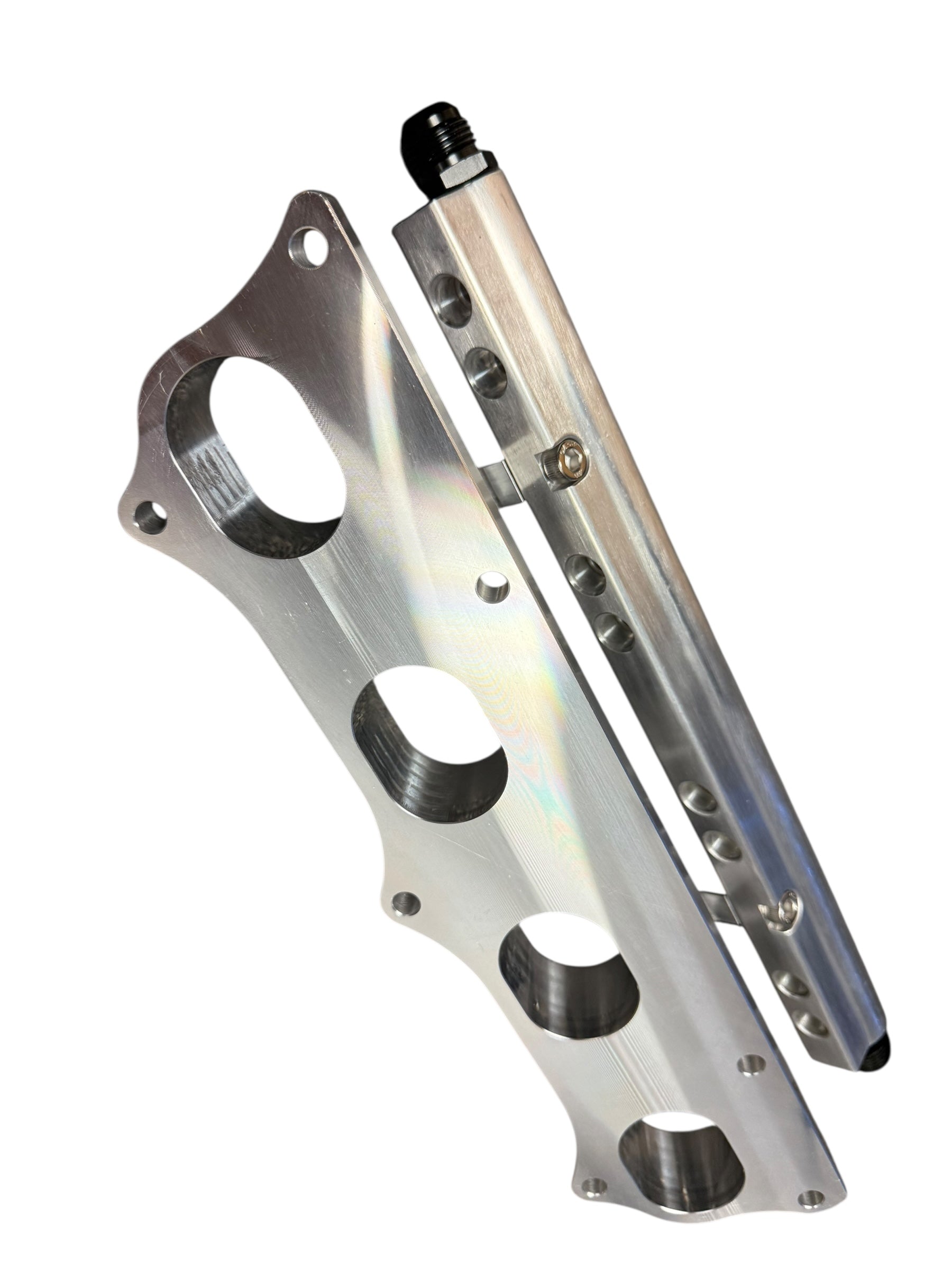 JackSpania Racing billet intake manifold adapter flange for B16, B18, K20, K24 engines with 4 or 8 injector ports.