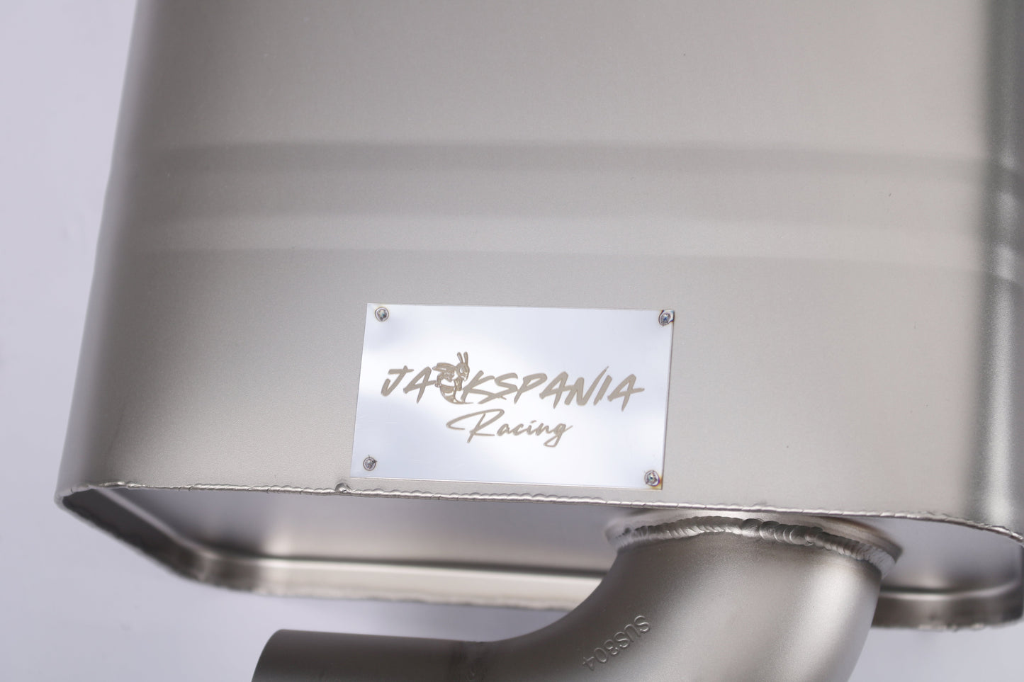 Honda Civic 1.5T sedan exhaust system by JackSpania Racing, valved cat-back performance exhaust with polished metal finish.