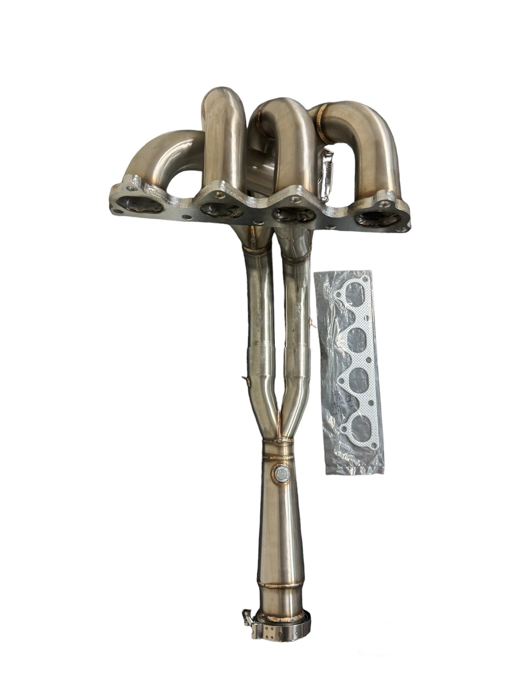 Jack Spania Racing H22 Swap Megaphone Race Header Tri-Y exhaust for EG EK DC2 cars with 3-inch exit, designed for H series engines.