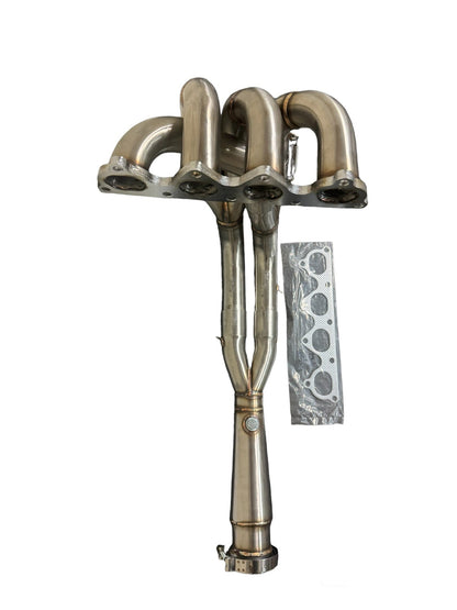 Jack Spania Racing H22 Swap Megaphone Race Header Tri-Y exhaust for EG EK DC2 cars with 3-inch exit, designed for H series engines.