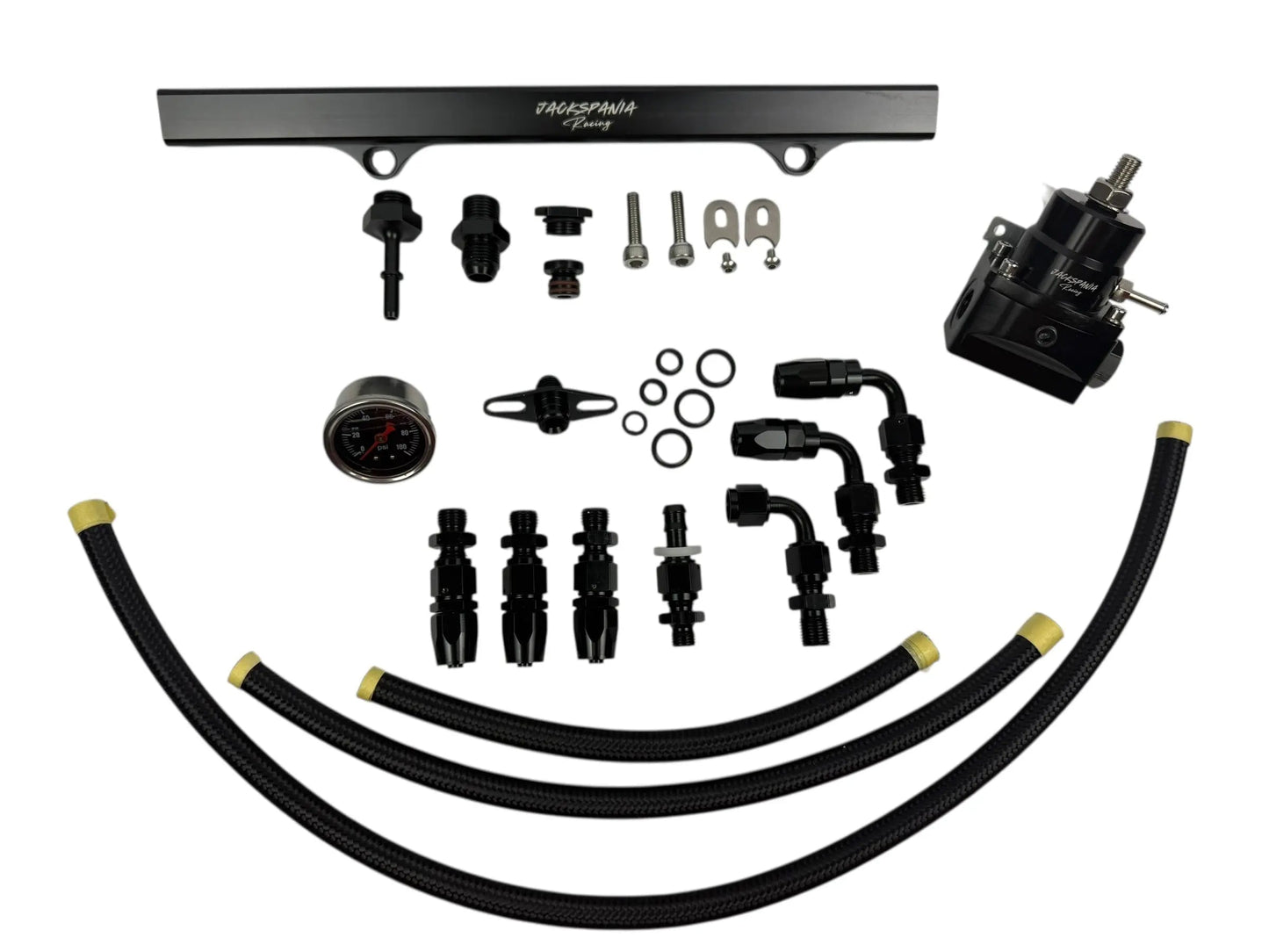 Jack Spania Racing K Series Budget Tucked K Swap Fuel Line System Kit with AN6 fittings for K20, K24, DC2, EG, and EK Civic Integra