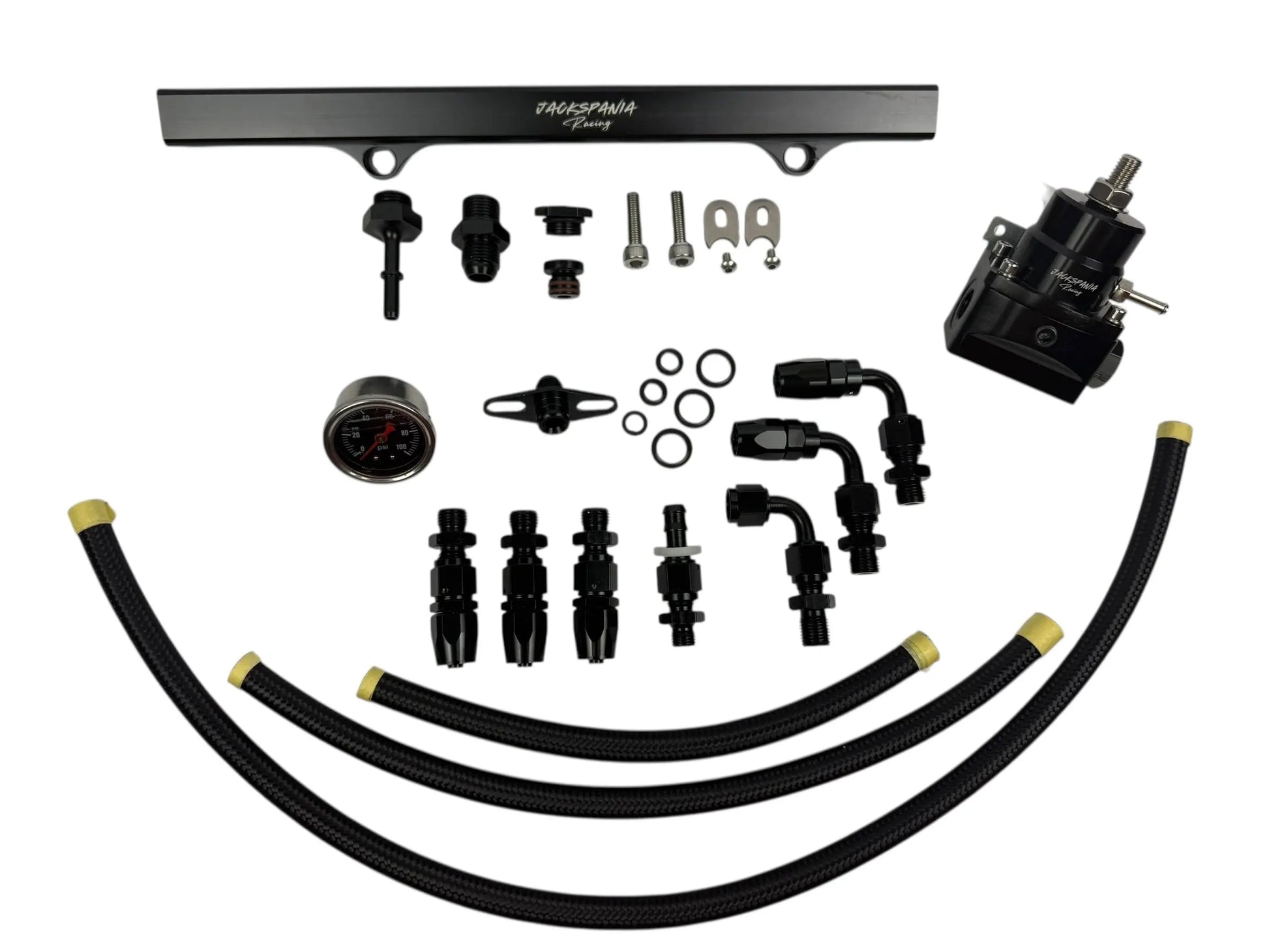 Jack Spania Racing K Series Budget Tucked K Swap Fuel Line System Kit with AN6 fittings for K20, K24, DC2, EG, and EK Civic Integra