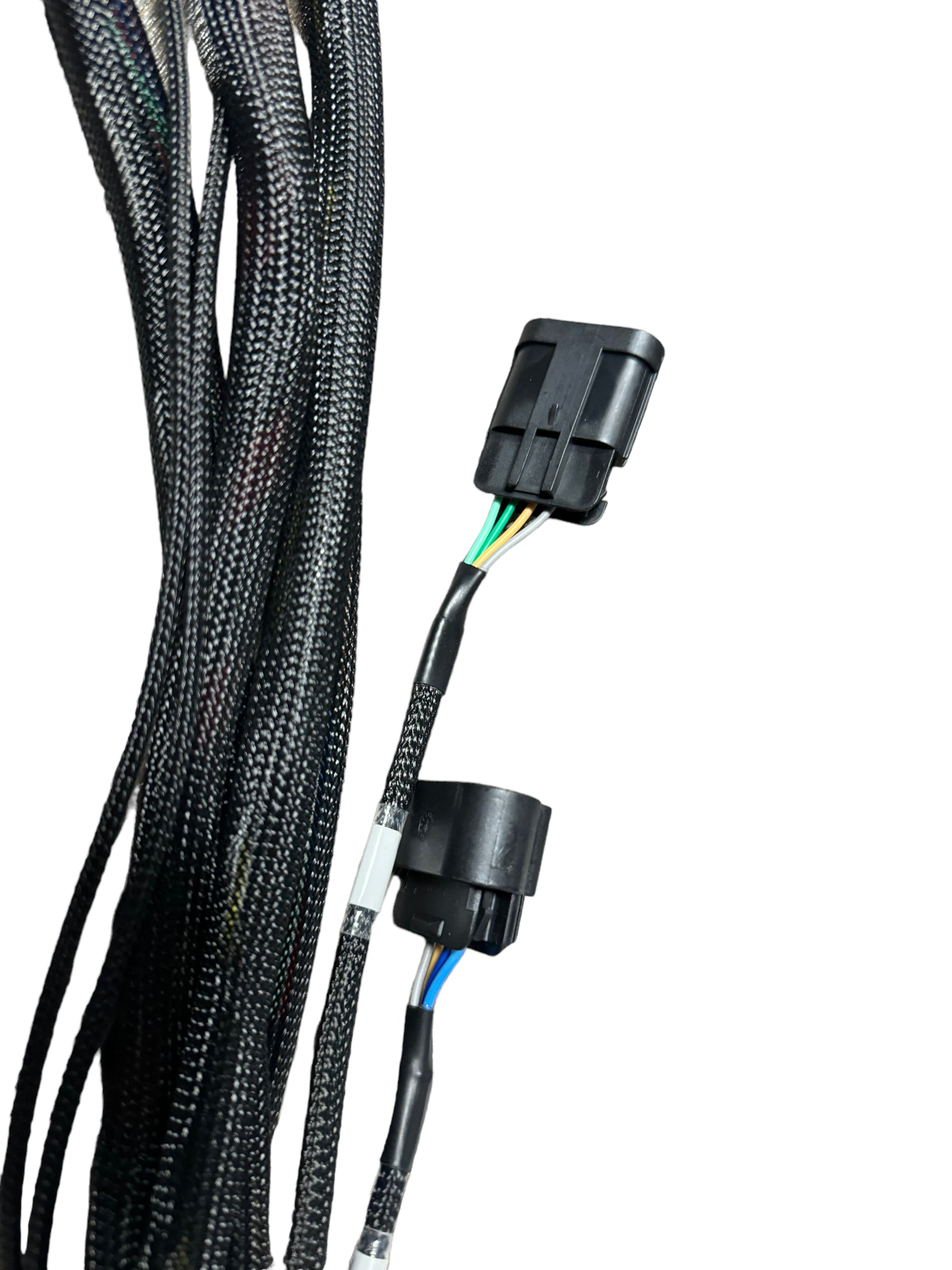 Universal JackSpania Racing engine harness for FuelTech FT450 and FT550 ECU, designed for 4-cylinder engine applications.