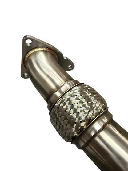 JackSpania Racing resonated catless Helmholtz downpipe for Nissan 350Z, 370Z, Infiniti G35, G37 exhaust parts, metal pipe with welds
