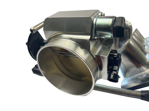 LS Low Profile Metal Intake Manifold by JackSpania Racing for LS1, LS2, LS6 engines, featuring 92mm and 102mm cathedral ports