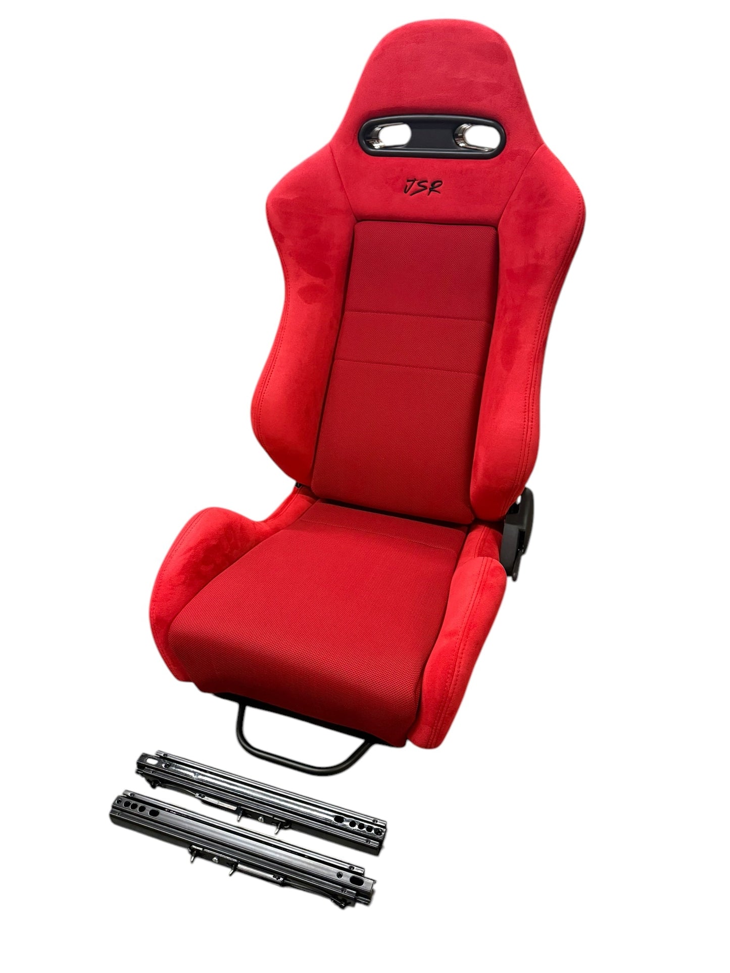 Reclinable slider seat for Recaro SR4 style Acura RSX DC5 by JackSpania Racing, showing the adjustable seat mechanism