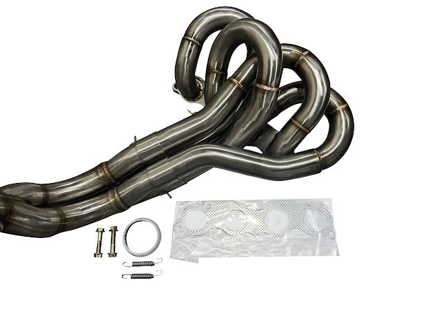 JackSpania Racing K Series K20 K24 RH Race K-Swap 4-2-1 Ramhorn header for exhaust system, shown in image.