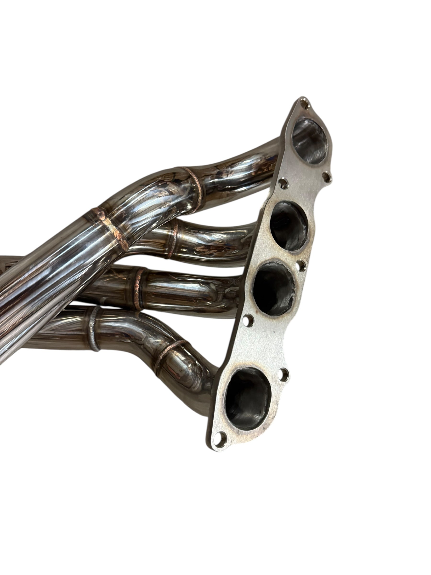 Stainless steel K-series header for Honda S2000, featuring 2.5-inch collector and brand JackSpania Racing exhaust parts.