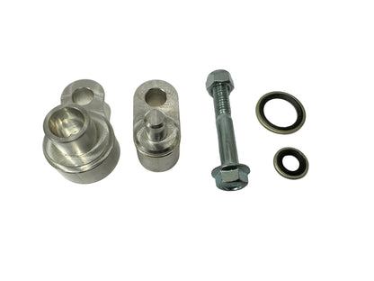 Rear A/C block off kit for 2002-2009 GMC Chevy Trailblazer Buick Envoy, engine part by JackSpania Racing, shown in full view.