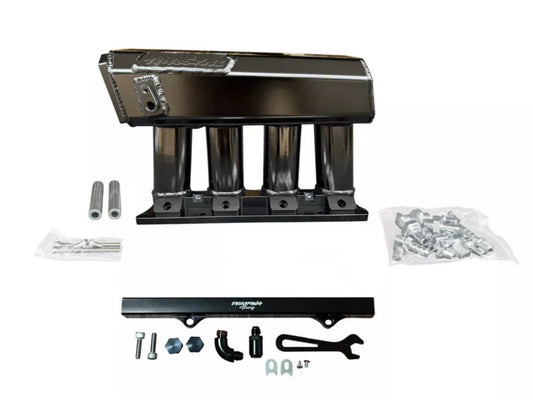 JackSpania Racing K Series sheet metal intake manifold for K20, K24, and K swap engines on Honda Civic EG EK DC CRX hatch