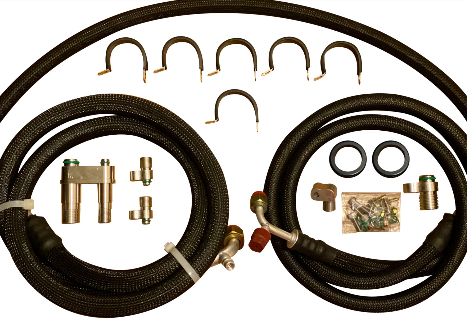 Heavy-duty AC line tuck kit for Acura RSX Type S R DC5 by Jack Spania Racing, designed for K20 and K24 engines, 02-06 models.