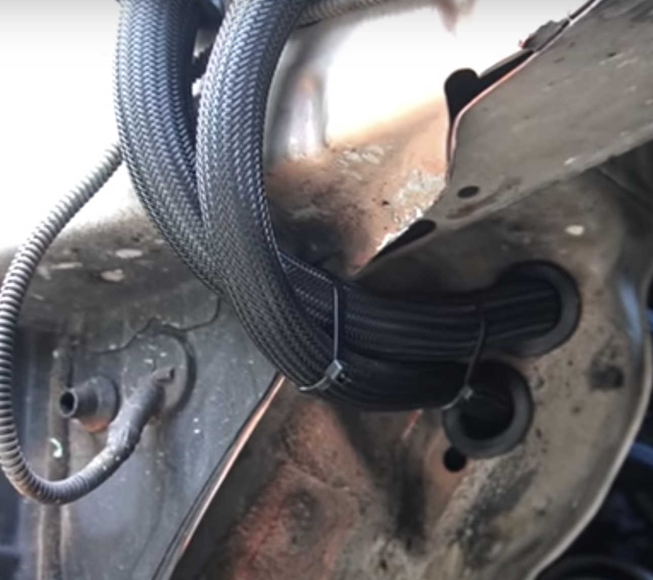 Heavy-duty AC line tuck kit for Acura RSX Type S DC5 by Jack Spania Racing, designed for K20 and K24 engines, high-pressure 500PSI.