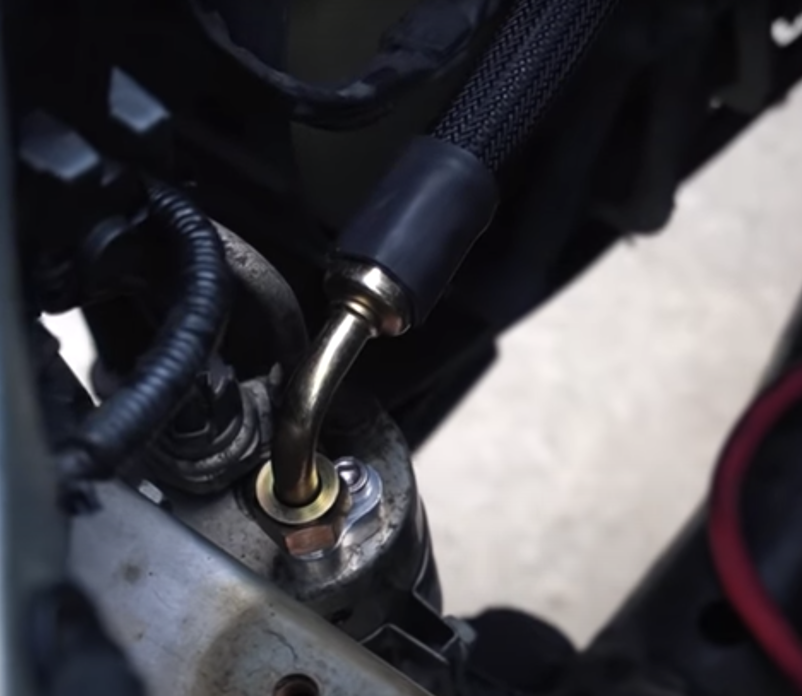Heavy-duty AC line tuck kit for Acura RSX Type S R DC5 by Jack Spania Racing, designed for K20 and K24 engines.