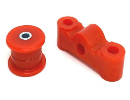 Energy polyurethane shifter bushings for Honda Civic EK EG D-Series transmission, by Jack Spania Racing, visible in close-up.