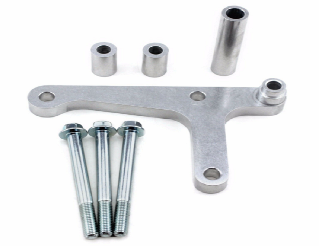 Low mount LS truck alternator bracket by Jack Spania Racing for LSX, LS1, LS2, LS3, 5.3, 6.0 LQ4, LQ9 engine applications.