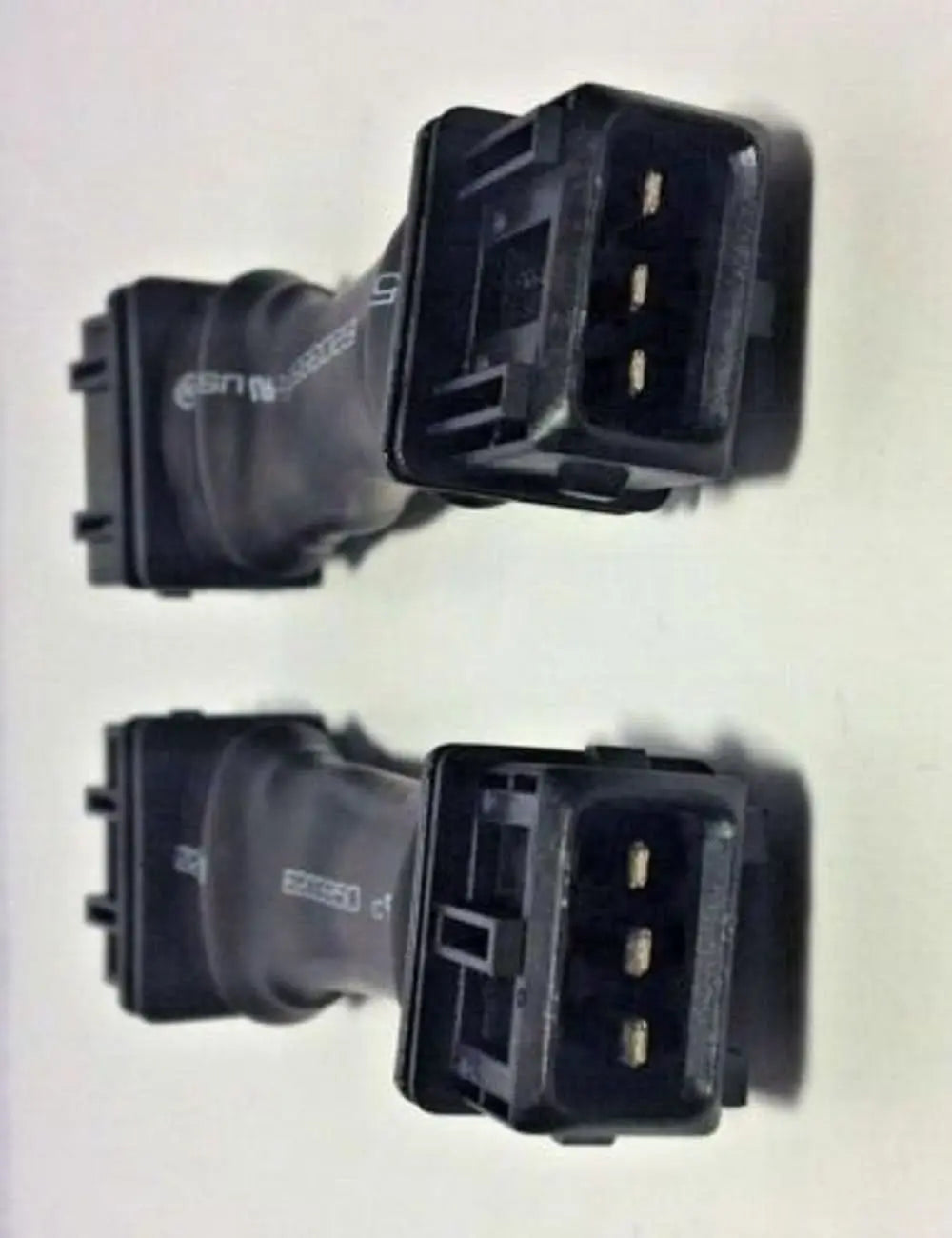 Pair of Jack Spania Racing Audi ICM delete conversion harnesses for 2.7T V6 B5 S4, C5 All Road, and A6 engine parts.
