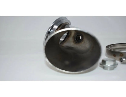 Stainless steel 90-degree downpipe elbow for Holset turbo, V-band flange clamp, 4-inch exhaust part by Jack Spania Racing