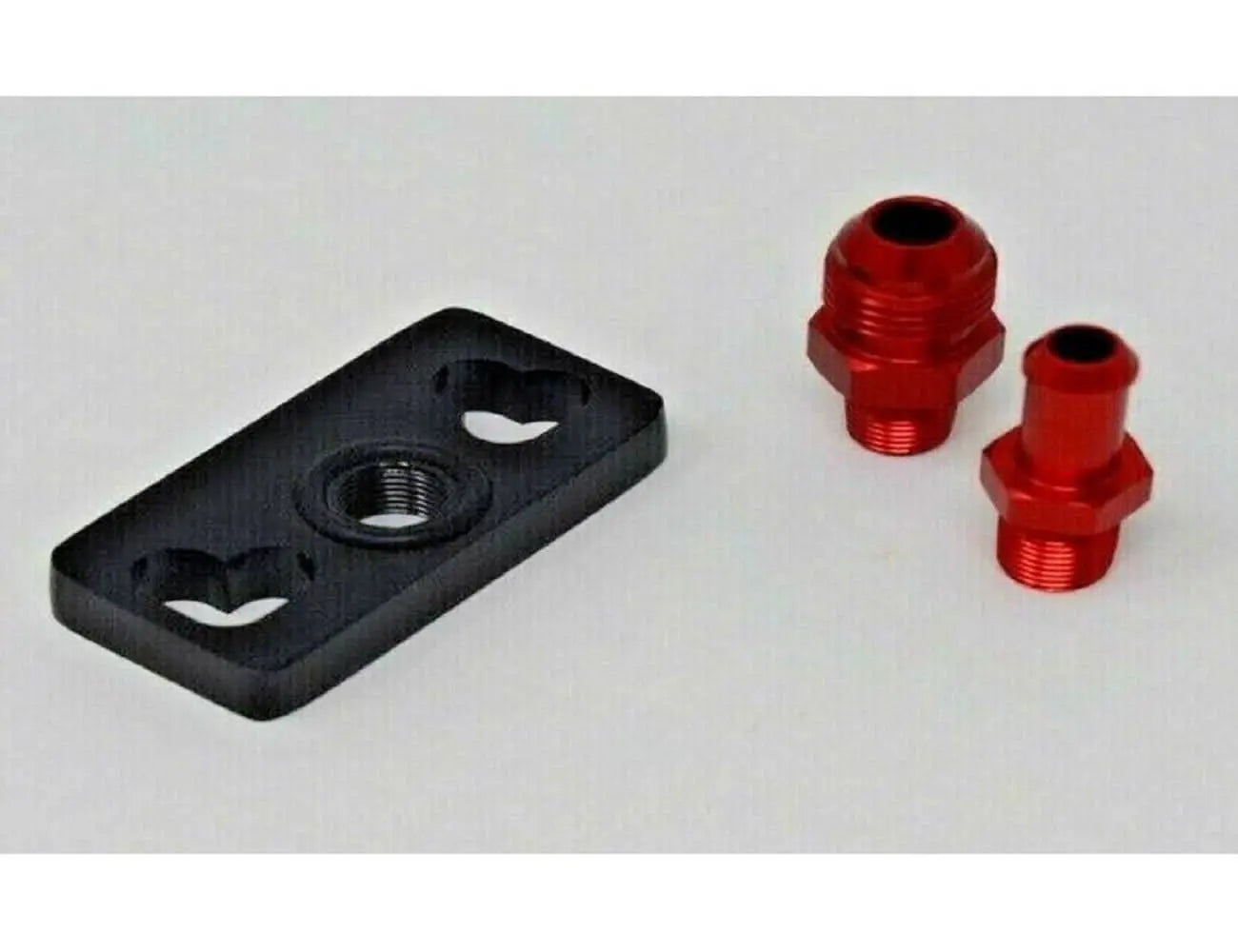 Fuel pressure regulator rail adapter riser for Honda and Acura engine parts, compatible with Civic, Integra, and CRX.