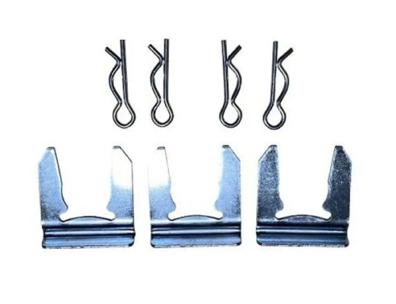 Jack Spania Racing K20 K24 shifter cable mounting clips and pins for transmission, OEM hardware for vehicle shifting systems.