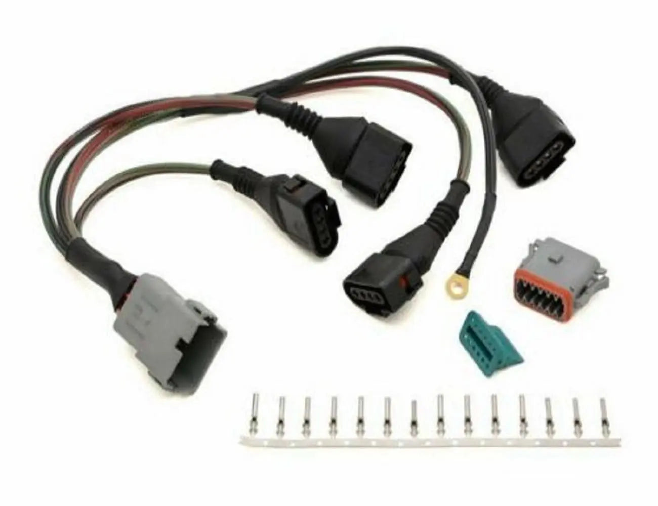 Jack Spania Racing ignition coil wiring harness for Audi VW 1.8T engine, MK4 GTI, GLI, TT, A4 B5 Jetta models, detailed wiring loom.