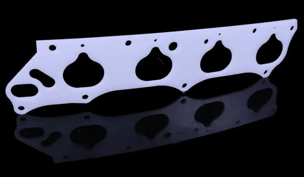 Honda K series K20, K20A, K20Z, K24A2 thermal intake manifold gasket by Jack Spania Racing, showing the gasket installed on engine parts.