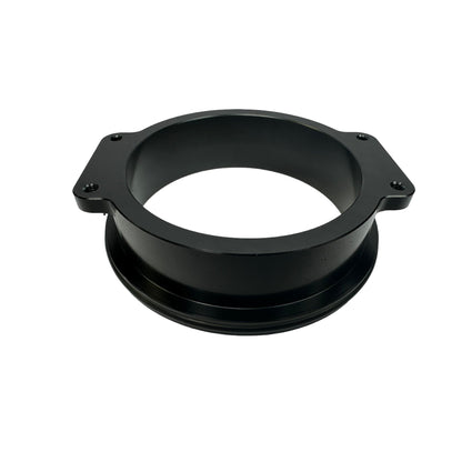 JackSpania Racing 4-inch Vanjen coupling adapter inlet for 90mm throttle body, designed for engine performance and compatibility.