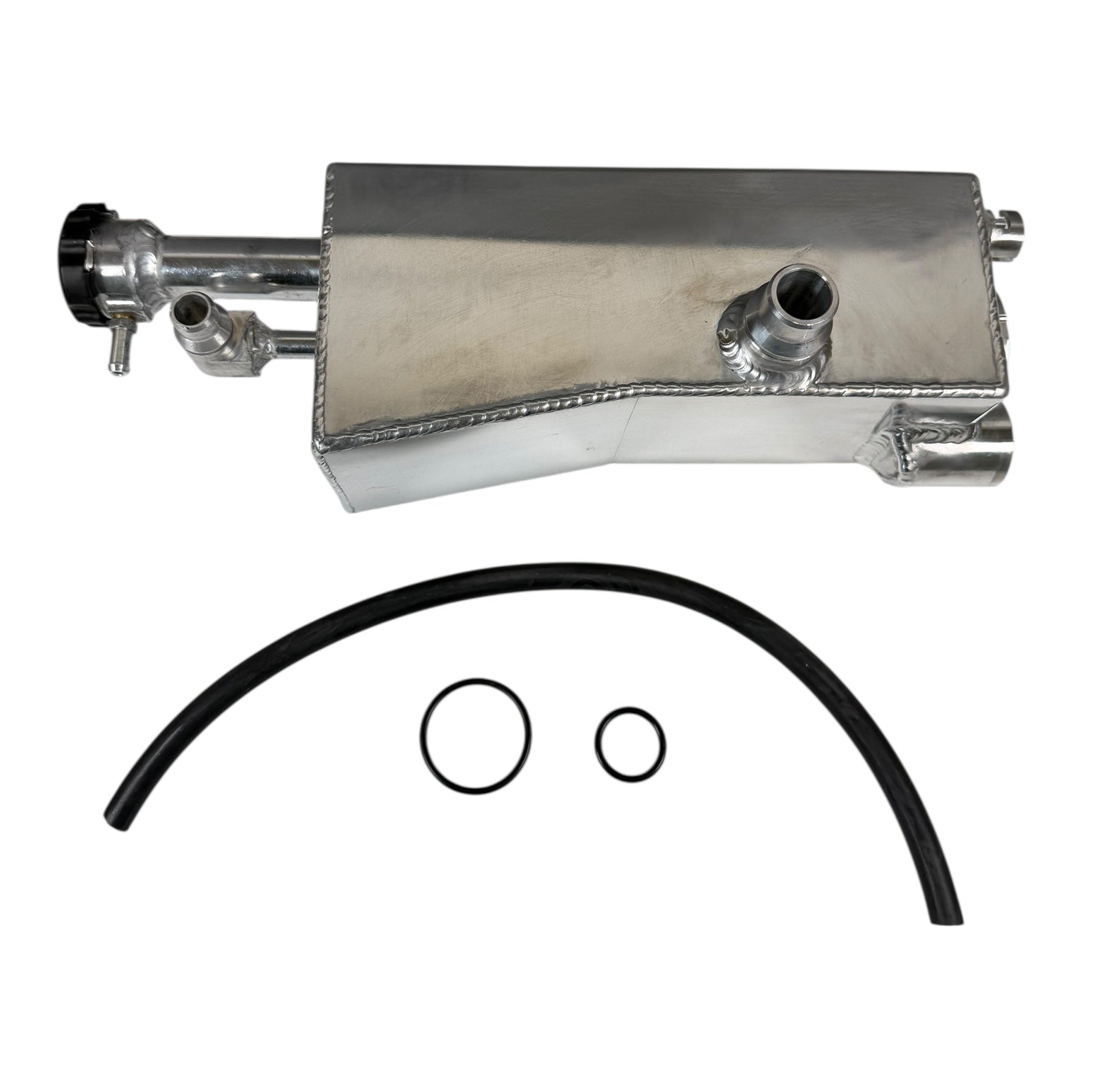 Aluminum coolant reservoir tank for BMW E46 E53 E83 323i 325i 328i 330i M52 M54 engine, by JackSpania Racing