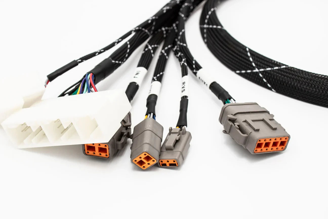 Fueltech FT550 standalone jumper adapter sub harness for Honda K20 K24 engines, designed by JackSpania Racing.