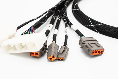 Fueltech FT550 standalone jumper adapter sub harness for Honda K20 K24 engines, designed by JackSpania Racing.