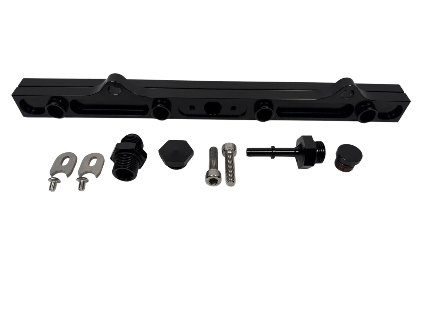 6AN 8AN Billet CNC Fuel Rail for Honda Acura K Swap EG EK engine by Jack Spania Racing, featuring precision-machined metal construction.