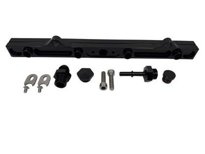 6AN 8AN Billet CNC Fuel Rail for Honda Acura K Swap EG EK engine by Jack Spania Racing, featuring precision-machined metal construction.