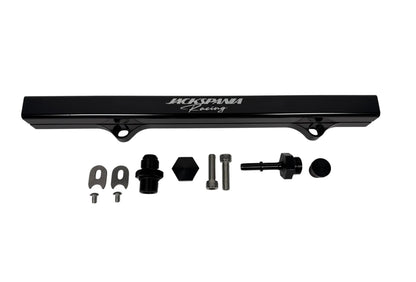 CNC billet 6AN 8AN fuel rail for Honda Acura K Swap engines, designed for high-performance fuel delivery by Jack Spania Racing