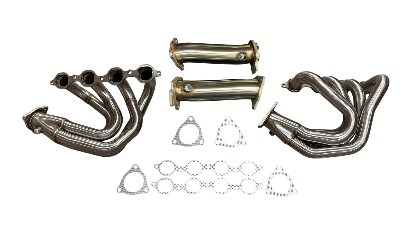 JackSpania Racing C8 Corvette 1 7/8-inch headers for 6.2L LT2 engine, performance exhaust parts for 2020-2025 models.
