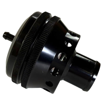 Dual piston blow off valve for MK4 Audi A4 S4 1.8T 2.7T by JackSpania Racing, showing the engine part with metal fittings and hoses.