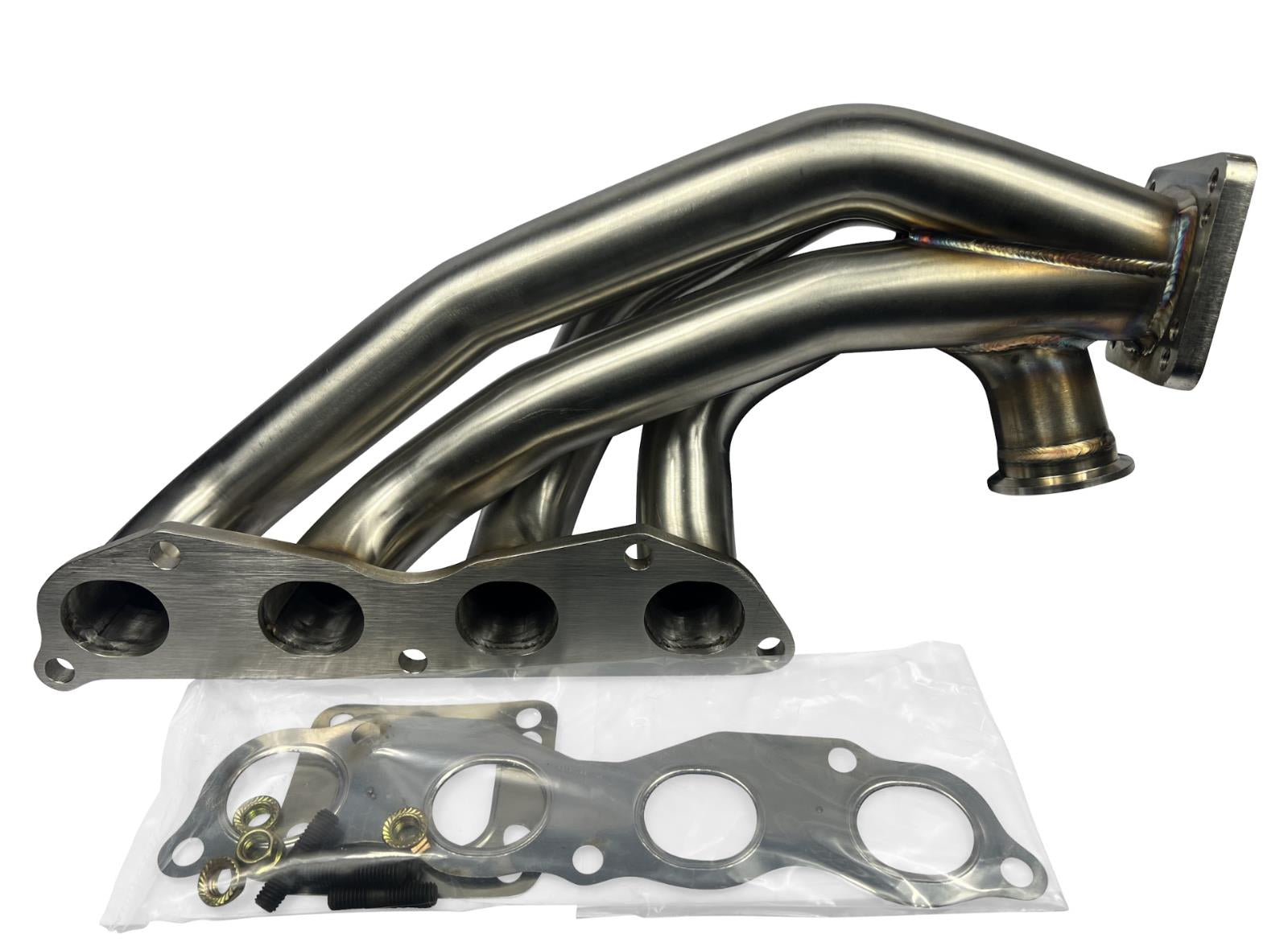 JackSpania Racing K Series Sidewinder Turbo Manifold with 44mm wastegate, up pipe, dump tube, and exhaust hood for K20 and K24 engines