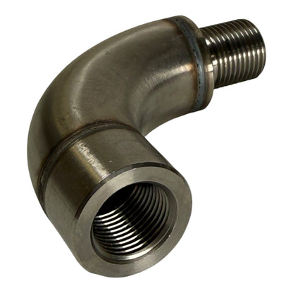JackSpania Racing J Style 90° M18 x 1.5 O2 oxygen sensor spacer kit for exhaust systems, check engine light fix adapter.