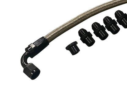 LS Crossover Fuel Line Kit with -6AN and -8AN fittings for LS1, LS2, LS3, LS6, LS7, LSX V8 engines by Jack Spania Racing