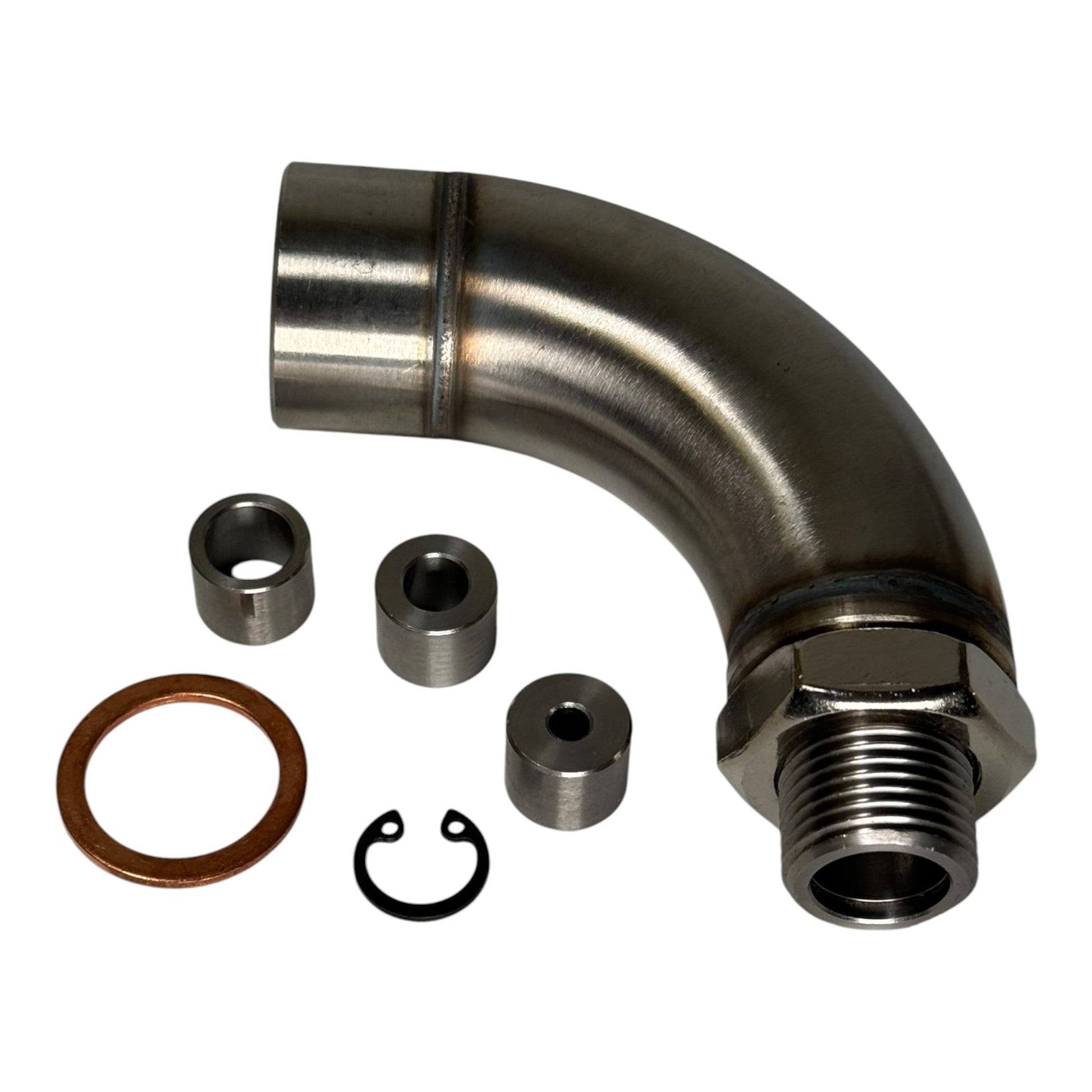 JackSpania Racing M18 x 1.5 oxygen sensor spacer kit for exhaust systems, used to fix check engine light issues.