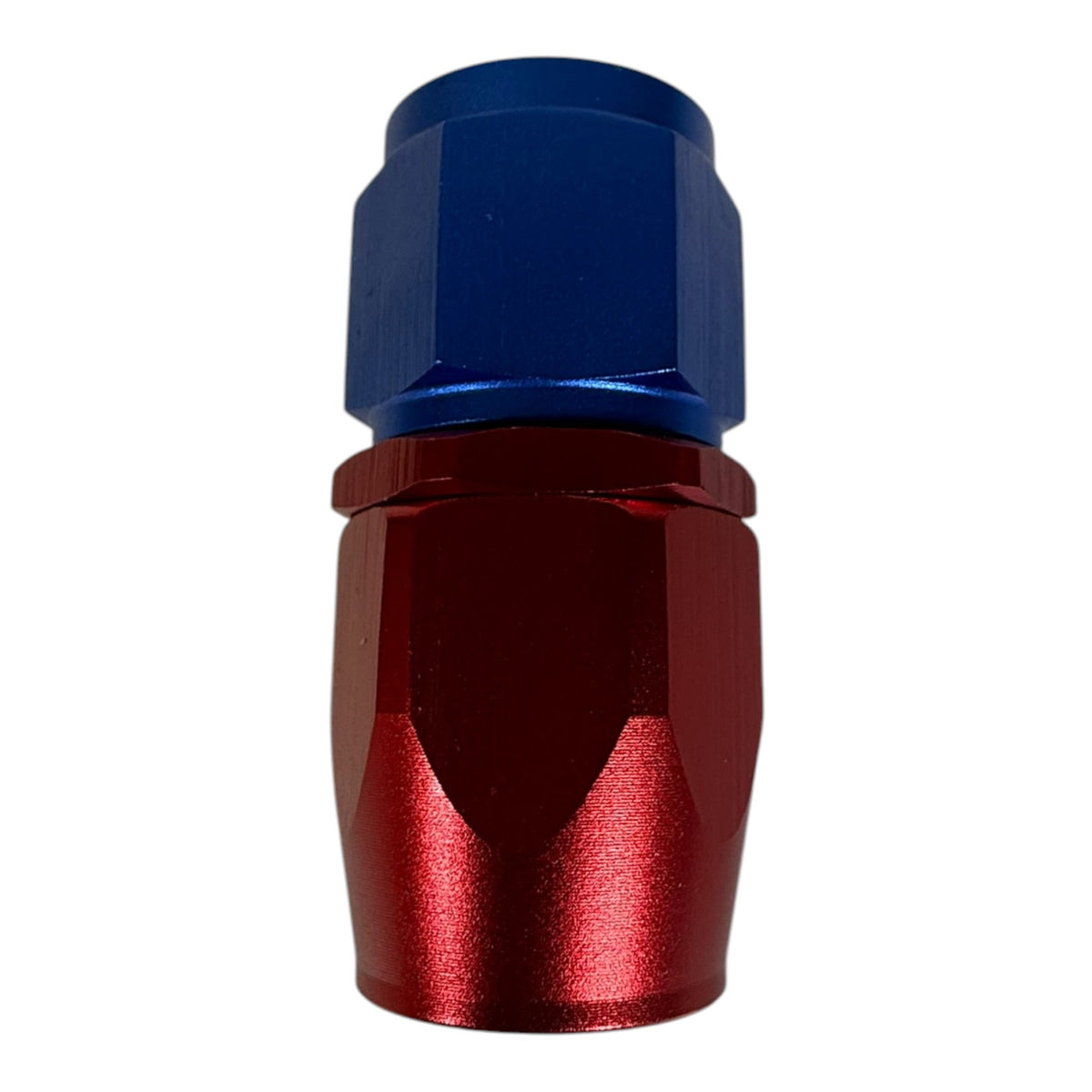 Jack Spania Racing AN10 10AN swivel hose end fittings in red and blue for engine applications, with 0° and 90° angles.