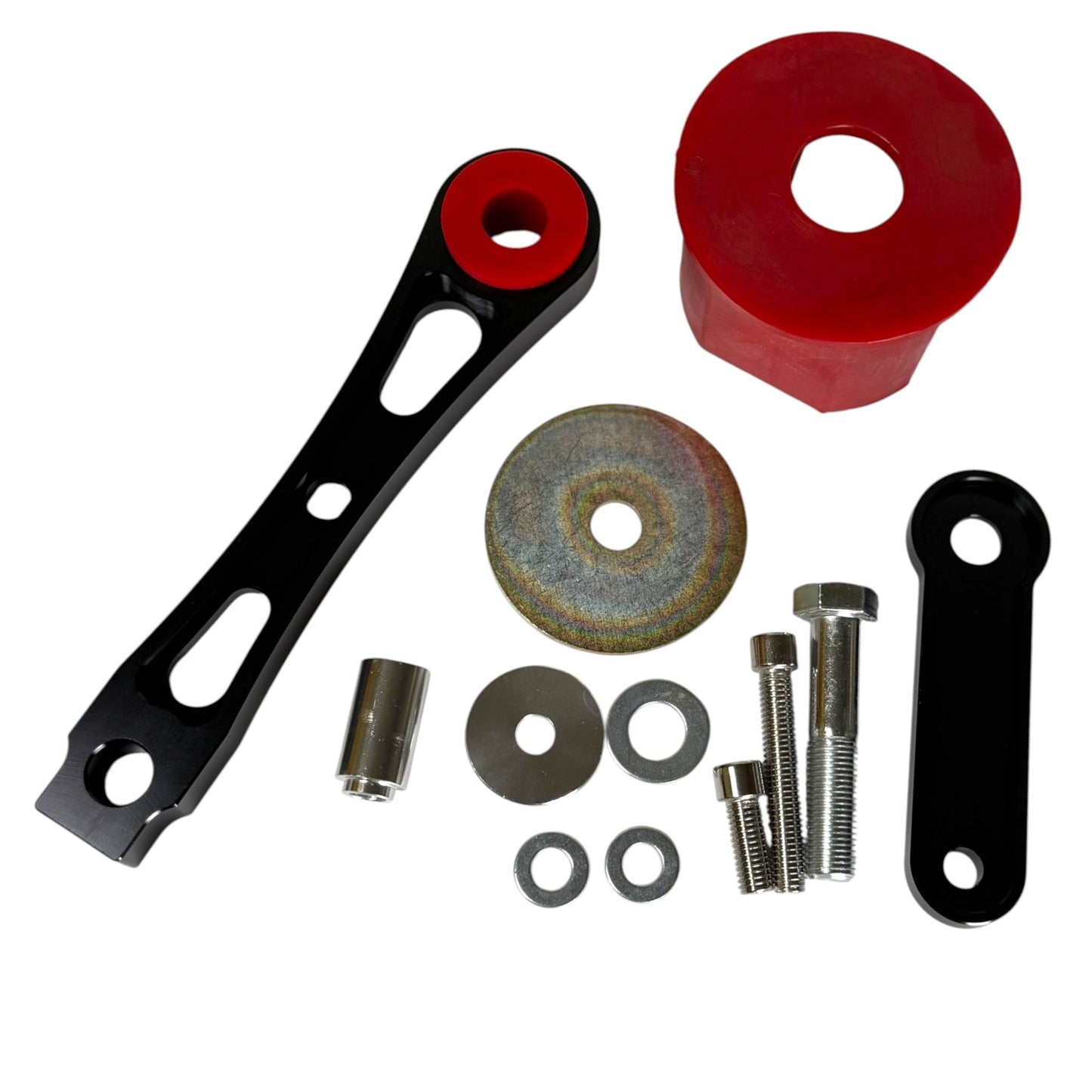 Billet aluminum dog bone engine mount upgrade for VW and Audi MK5 MK6 A3 TT, suspension part by JackSpania Racing.