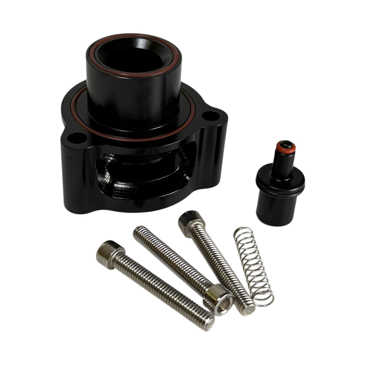 JackSpania Racing blow off valve diverter valve for Audi Volkswagen 2.0T TFSI engine, shown in the image.