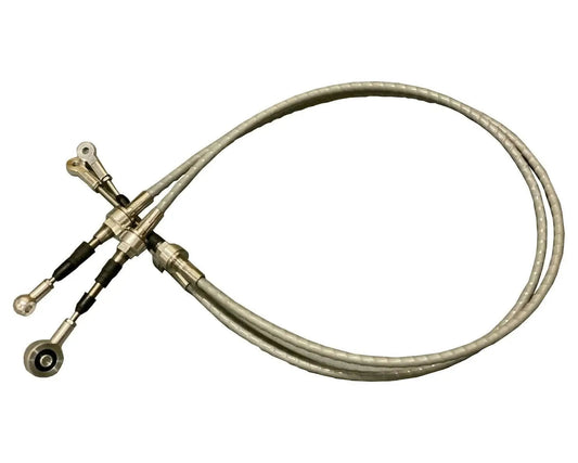 Jack Spania Racing shifter cables and linkage for Honda RSX Type-S, compatible with K20, K24, and K-series engines.
