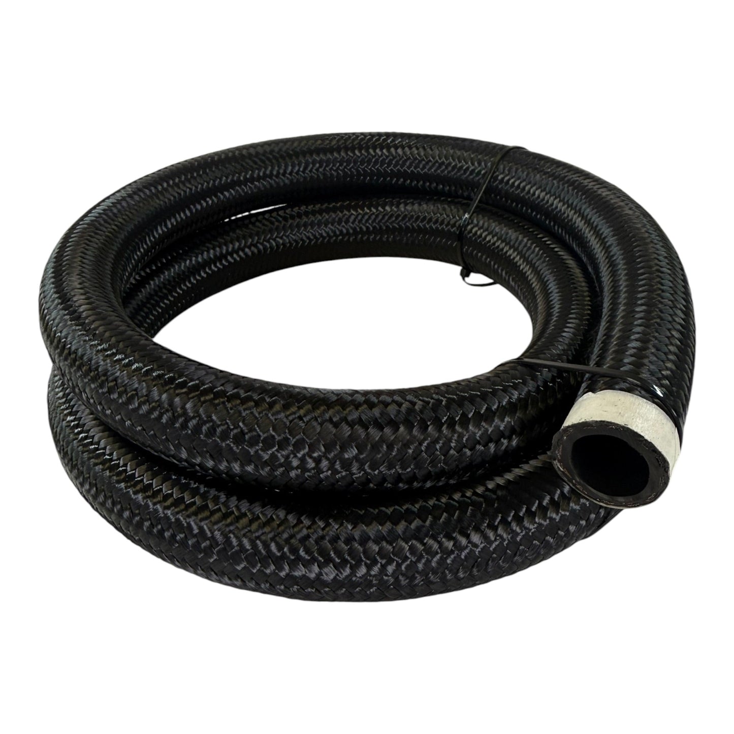 5-foot 16AN nylon braided hose by JackSpania Racing, featuring durable, flexible construction for high-performance automotive applications.