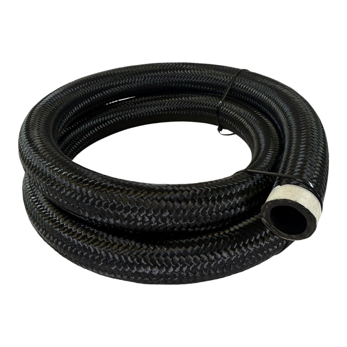 5-foot 16AN nylon braided hose by JackSpania Racing, featuring durable, flexible construction for high-performance automotive applications.