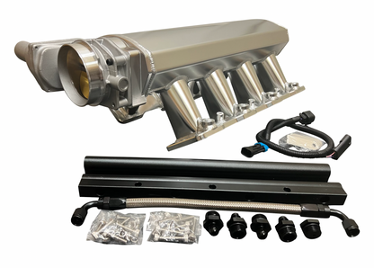 LS 102mm Fabricated 8″ Tall Intake Manifold with Fuel Rails & Drive By Wire DBW Throttle Body TB GM Chevrolet LS LSX LS3 L92 SBC Small Block Chevy V8 GEN - Jack Spania Racing