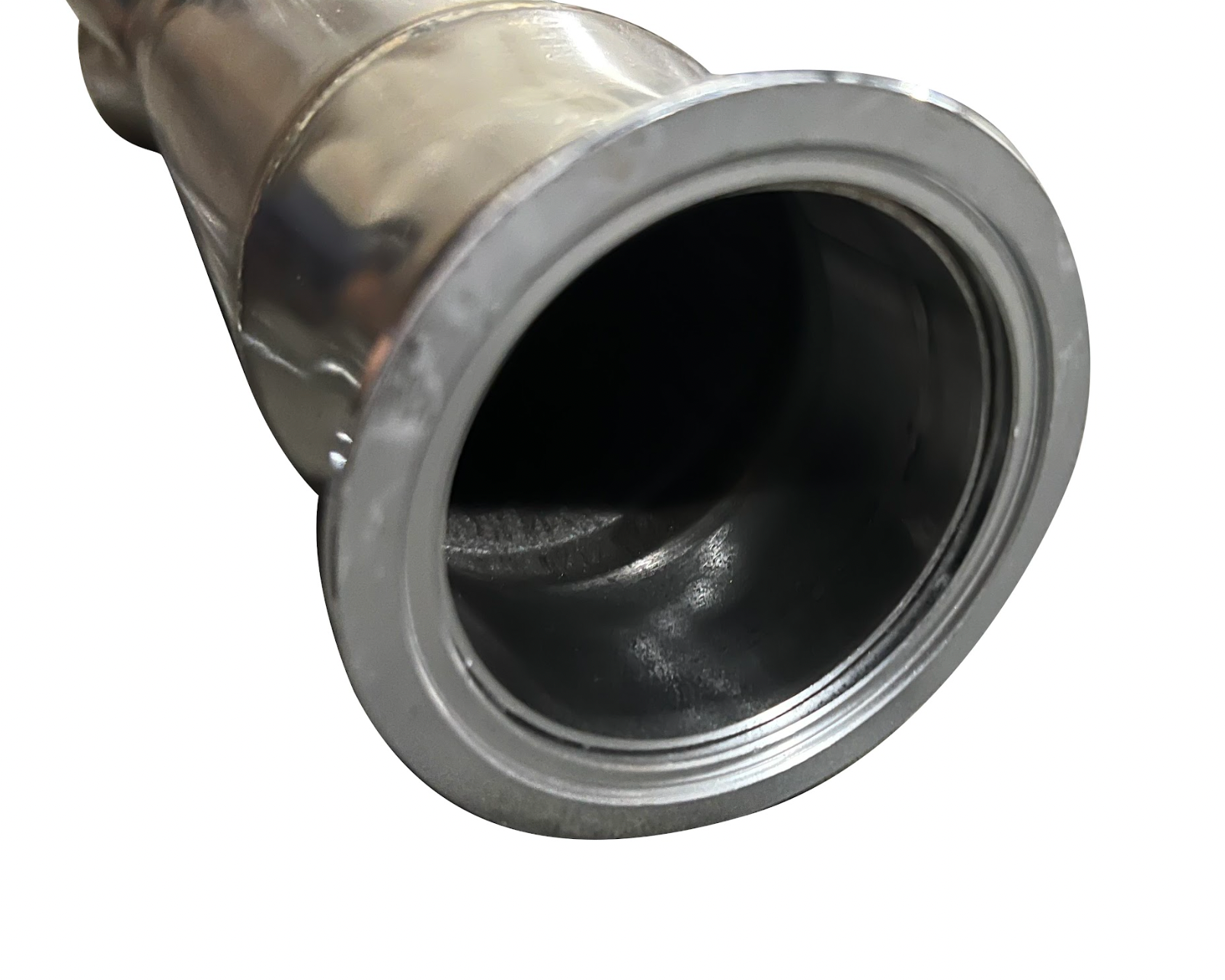 Jack Spania Racing K Series K20 K24 exhaust collector merger with 3-inch V-band tri-y pipe for EG, EK, CRX, EF Si headers.