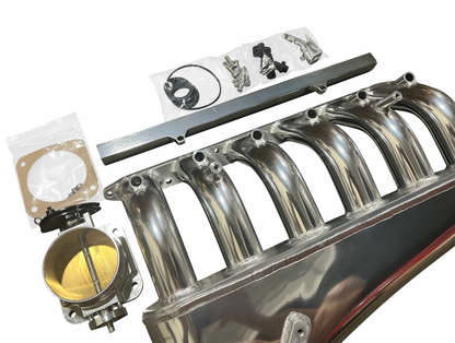 BMW E36 E46 M50 M52 M54 intake manifold and throttle body for 325i, 328i, Z3, and M3 engines by Jack Spania Racing.