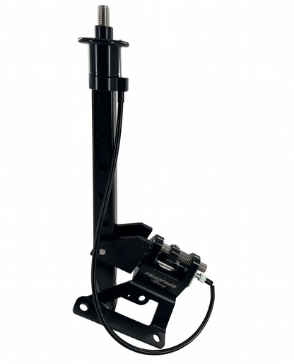 Jack Spania Racing billet B D Series race shifter box for Honda Acura EG EK CRX transmission parts, shown in the image.
